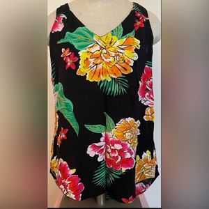 Old Navy Floral Tank Blouse Top SZ S